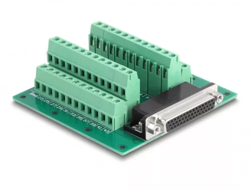 Delock D-Sub HD 44 tűs anya - Terminal Block DIN sínhez (DL-66916)