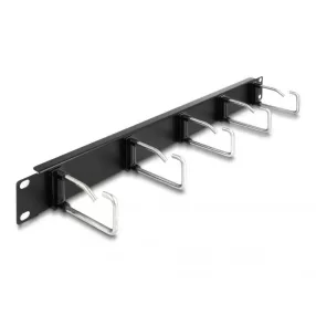  Delock 19  kábelrendező panel 5 fém hurokkal és 1U-val fekete (DL-66918)