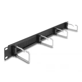   Delock 19  kábel rendező kefesor 4 fém hurokkal 1U-val fekete (DL-66920)