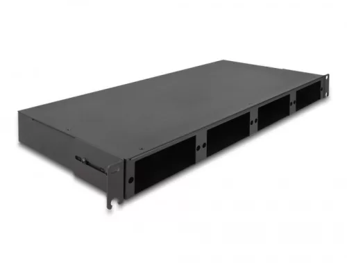 Delock 19  üvegszálas HD (nagy sűrűségű) Patch Panel 1U fekete (DL-66924)