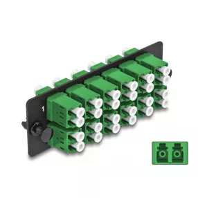   Delock Üvegszálas Adapter Panel LC Duplex APC 12 Port zöld (DL-66931)