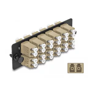   Delock Üvegszálas Adapter Panel LC Duplex OM1 / OM2 12 Port bézs (DL-66932)