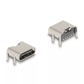   Delock M12 D-kódolt adapter 4 tűs apa - RJ45 anya Cat.5e beszerelő mélyedéssel, egyenes, lila színű (DL-66949)