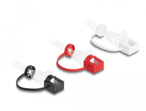 Delock RJ45 apához portakaró rácsatoló fedéllel 50 db. színes szett (DL-66973)
