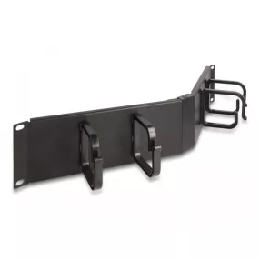   Delock 19  kábel rendező útvonal panel 4 hurokkal, 2U hajlított fekete (DL-66978)