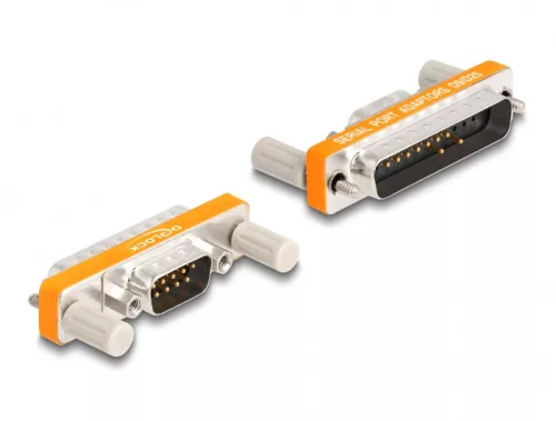 Delock Adapter D-Sub 9 tűs apa csavaranyával - D-Sub 25 tűs apa csavarokkal (DL-66980)