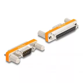   Delock Adapter D-Sub 9 tűs apa csavaranyákkal - D-Sub 25 tűs anya csavarokkal (DL-66982)