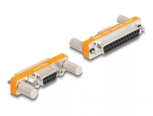 Delock Adapter D-Sub 9 tűs anya anyacsavarokkal - D-Sub 25 tűs anya csavarokkal (DL-66983)