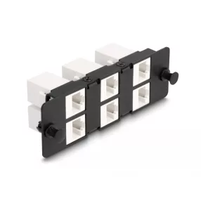 Delock Keystone adapter panel 6 portos fekete (DL-66996)
