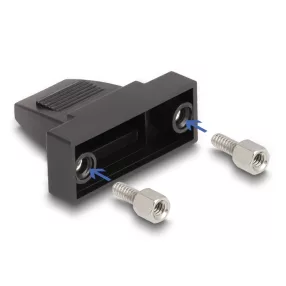   Delock D-Sub foglalat 9 tűs apa / anya műanyag kerethez lapos kábelek számára (DL-67025)