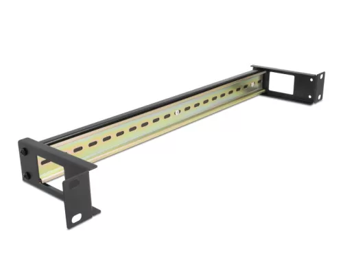 Delock 19  DIN sín panel oldalsó kábelbemenettel 1U fekete (DL-67031)