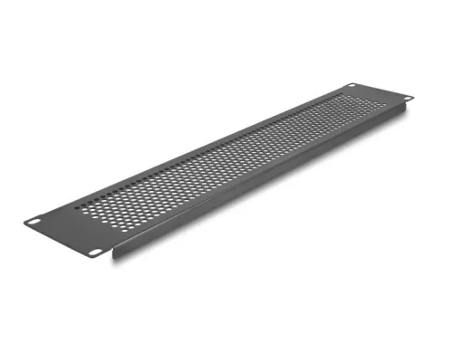Delock 19  vakpanel kerek lyukakkal 2U fekete (DL-67036)