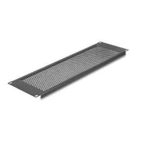 Delock 19  vakpanel kerek lyukakkal 3U fekete (DL-67037)