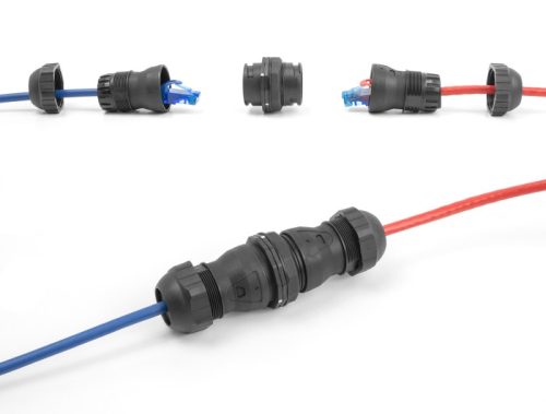 Delock Kábel csatlakoztató RJ45 anya - RJ45 anya Cat.6A IP68 por és vízhatlan