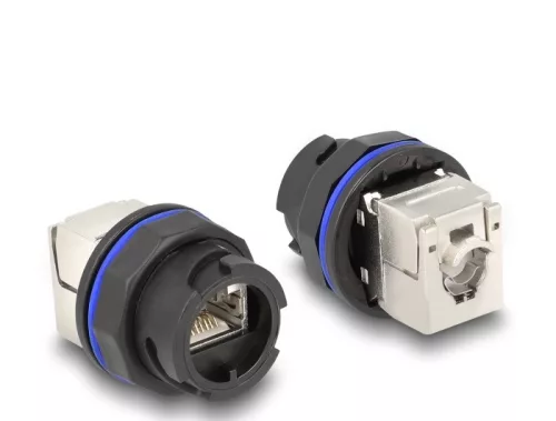 Delock RJ45 Cat.6A beépített csatlakozó LSA kapcsolattal fekete (DL-67047)