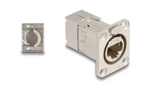 Delock D-típusú RJ45 beépített csatlakozó LSA kapcsolattal Cat.6A STP fém (DL-67064)