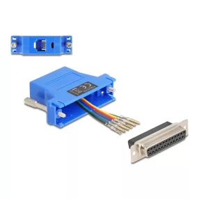   Delock D-Sub 25-tűs anya   RJ12 anya összekötő adapter kék (DL-67100)