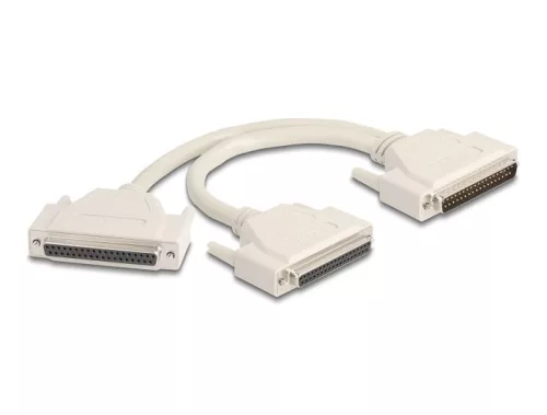 Delock Y osztott kábeles adapter D-Sub 37 tűs apa - 2 x D-Sub 37 tűs anya csavarokkal 30 cm (DL-67161)