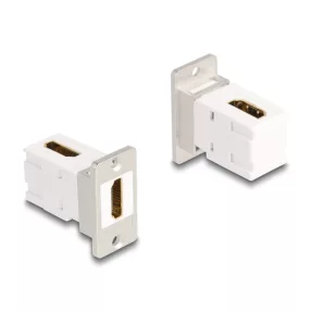   Delock Panel tartó Keystone modul HDMI anya - anya 90 -ban hajlított 8K 60 Hz kúpos (DL-67167)