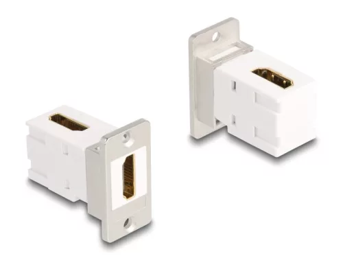 Delock Panel tartó Keystone modul HDMI anya - anya 90 -ban hajlított 8K 60 Hz kúpos (DL-67167)