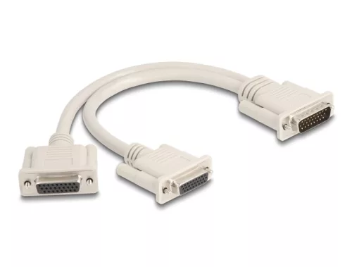 Delock Y osztott kábeles adapter D-Sub HD 26 tűs apa - 2 x D-Sub HD 26 tűs anya csavarokkal 30 cm (DL-67171)