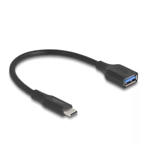   Delock USB 10 Gbps Adapter USB Type-C  apa   A-típusú anya 19 cm 60 W QC 3.0 fekete (DL-67179)