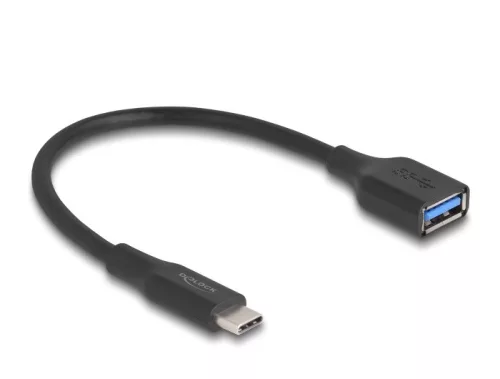 Delock USB 10 Gbps Adapter USB Type-C  apa   A-típusú anya 19 cm 60 W QC 3.0 fekete (DL-67179)