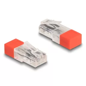   Delock RJ45 apa lezáró rezisztorral 120 Ohm piros (DL-67186)