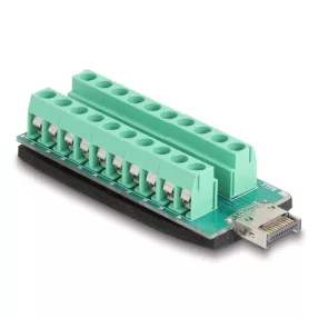   Delock USB E-típusú A kulcsos USB dugó - Csatlakozóblokkos adapter 20 tűs (DL-67188)