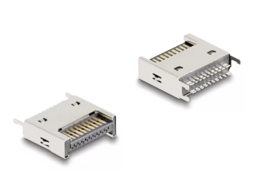 Delock 10 Gbps E-típusú A kulcs USB 20 tűs apa egyenes SMT forrasztási szereléshez (DL-67192)