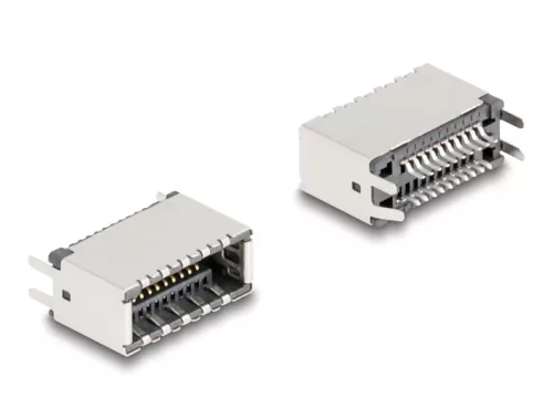 Delock E-típusú USB kulcs A 20 tűs anya függőleges SMT forrasztási szereléshez (DL-67194)