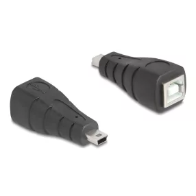  Delock USB 2.0 adapter Mini USB 5 tűs apa   B-típusú USB anya (DL-67200)