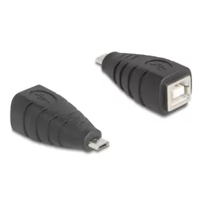   Delock USB 2.0 adapter Micro-B-típusú USB apa - USB B-típusú anya (DL-67201)