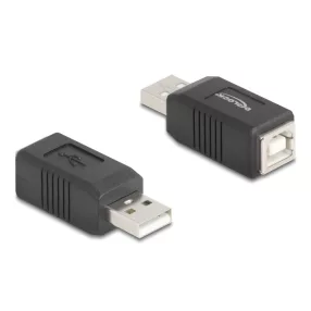   Delock USB 2.0 adapter A-típusú USB apa   B-típusú USB anya (DL-67202)