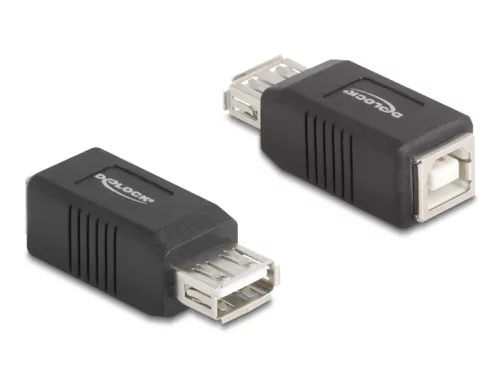 Delock USB 2.0 adapter A-típusú USB anya   B-típusú USB anya (DL-67203)