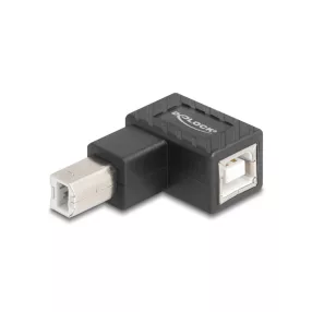   Delock USB 2.0 adapter B-típusú USB apa   B-típusú USB anya 90 -ban felfelé hajlított (DL-67205)