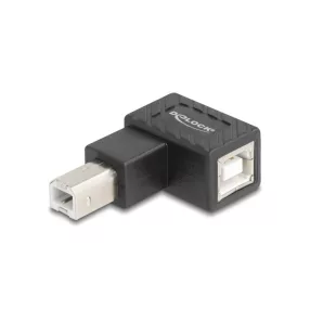   Delock USB 2.0 adapter B-típusú USB apa   B-típusú USB anya 90 -ban balra hajlított (DL-67207)