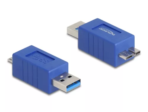 Delock USB 5 Gbps adapter A-típusú USB apa   USB Micro-B apa (DL-67214)