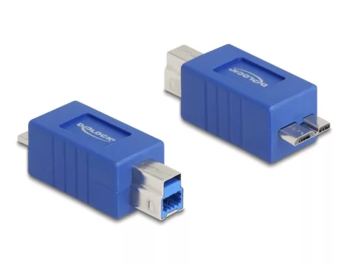 Delock USB 5 Gbps adapter B-típusú USB apa   USB Micro-B apa (elforgatott elrendezés) (DL-67215)