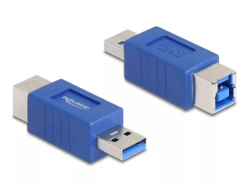 Delock USB 5 Gbps adapter A-típusú USB apa   B-típusú USB anya (elforgatott elrendezés) (DL-67217)