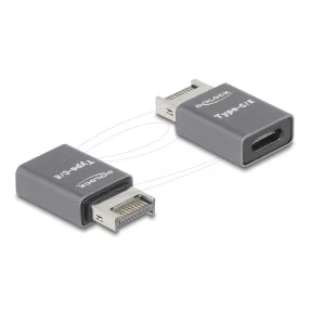   Delock Adapter USB 10 Gbps E-típusú A apa -USB Type-C  anya fém (DL-67234)