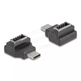   Delock Adapter USB 10 Gbps USB Type-C  csatlakozó   E-típusú A kulcs csatlakozó, fekete színű (DL-67235)