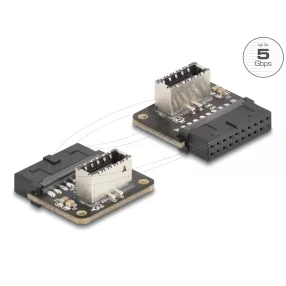   Delock USB 5 Gbps átalakító, tűfejes anya   belső A kulcs anya ívelt (DL-67239)