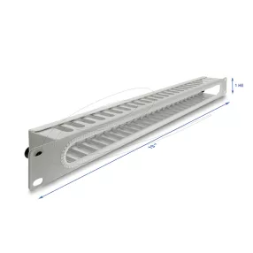   Delock 19  kábel rendező panel nyitási és sarok védelemmel 1U szürke (DL-67278)