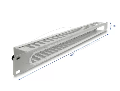 Delock 19  kábel rendező panel nyitási és sarok védelemmel 1U szürke (DL-67278)