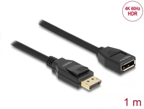 Delock DisplayPort 1.2 bővítőkábel 4K 60 Hz 1 m (DL-80001)