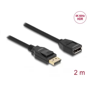   Delock DisplayPort 1.2 bővítőkábel 4K 60 Hz 2 m (DL-80002)