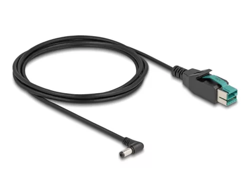 Delock PoweredUSB kábel apa 12 V - DC 5,5 x 2,1 mm apa ívelt 2 m (DL-80012)
