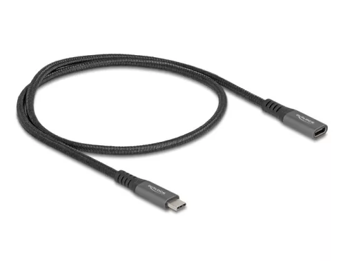 Delock USB 10 Gbps bővítő kábel USB Type-C  apa - anya PD 3.0 100 W 0,5 m szürke fém (DL-80021)