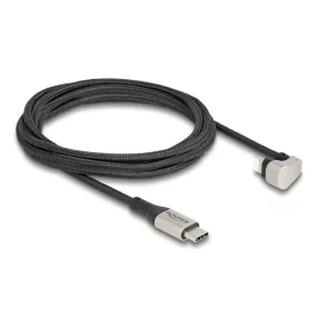   Delock Adat- és töltőkábel USB Type-C  - Lightning  iPhone  és iPad  180 -ban hajlított 2 m Mfi (DL-80026)